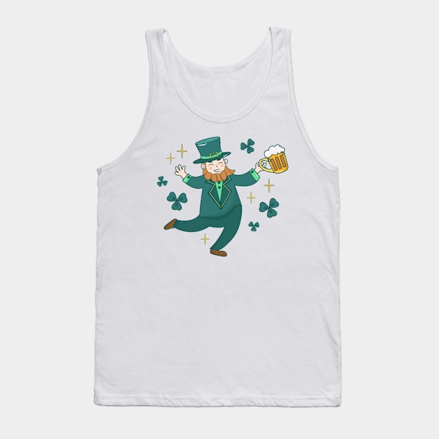 funny dance with beer patricks day Tank Top by dyazagita